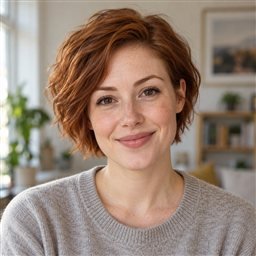 AI-generated fictional portrait for Sarah M.